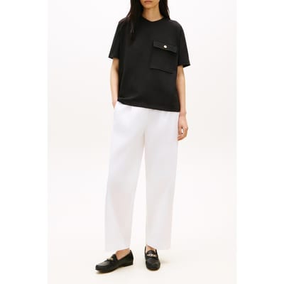 Tommy Hilfiger Gold Button Long Ss Black Taglia: XS | Maglie Sportivi Outlet | Donna | Nero