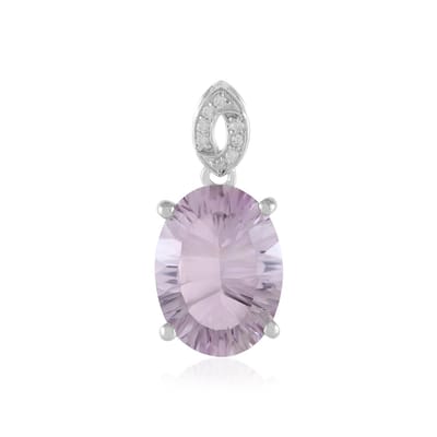 Cavill - Zilveren Hanger 925 Sterling - Lavendel Amethist 7,75 ct Ovaal - 8 Tanzaniaanse Zirkonen 0,12 ct - Luxe Sieraad