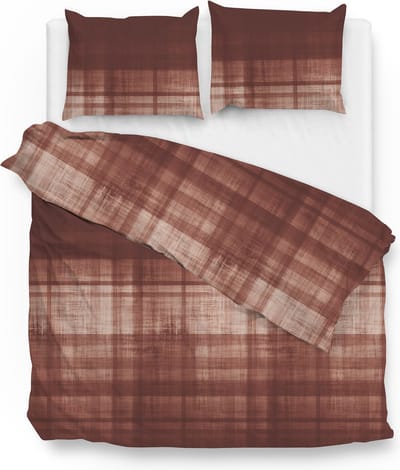 Zohome Marley Dekbedovertrek - Tweepersoons - Flanel - 200x200-220cm - Rood