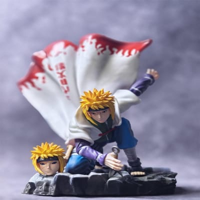 21cm Naruto Anime Figuur Gk Ik ben te laat Minato Namikaze Standbeeld Decoratie Verzamelaar Actiepop Figuur Jongens Speelgoed Cadeau white