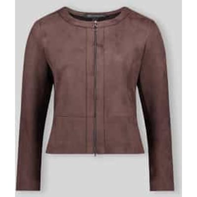Regular Fit korte blazer in leerlook model 'NOS JULI'