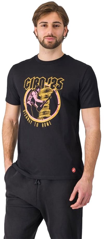 Castelli #giro Highway To Rome T-shirt Met Korte Mouwen Zwart S Man