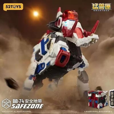52TOYS Beastbox Série Zone Sécurisée Mammouth 2.0 Mécha Transformable à Assembler Modèle Figurine d'Action de Collection Conçu Pour les Hobbyistes Plus les Enfants white