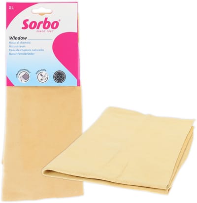 Sorbo Natuurzeem XL - 38x59 cm - Echt Schapenleer - Zeem voor Auto, Ramen en Spiegels