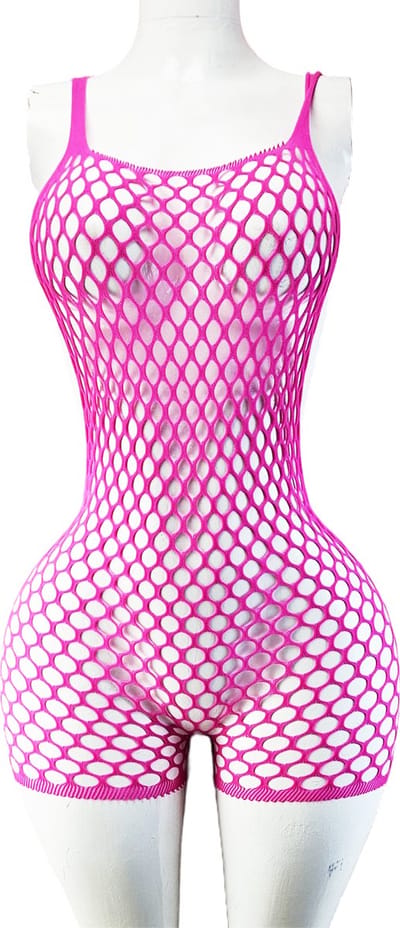 BamBella ® - Panty pak -Onesize - body suit - Dames - Onesize - Erotische jumpsuit van kant lingerie Roze