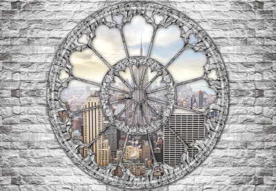 Fotobehang View City Skyline Empire State New York | XL - 208cm x 146cm | 130g/m2 Vlies