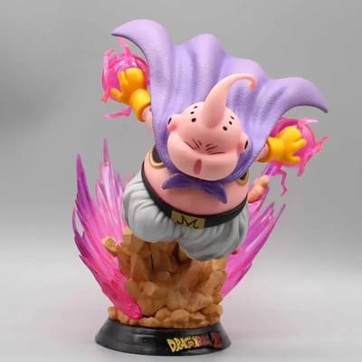19cm Dragon Ball Z Figuur Majin Buu Anime Figuren Dikke Buu GK Figuur met Licht PVC Standbeeld Model Pop Verzamelspeelgoed Mooie Cadeaus pink