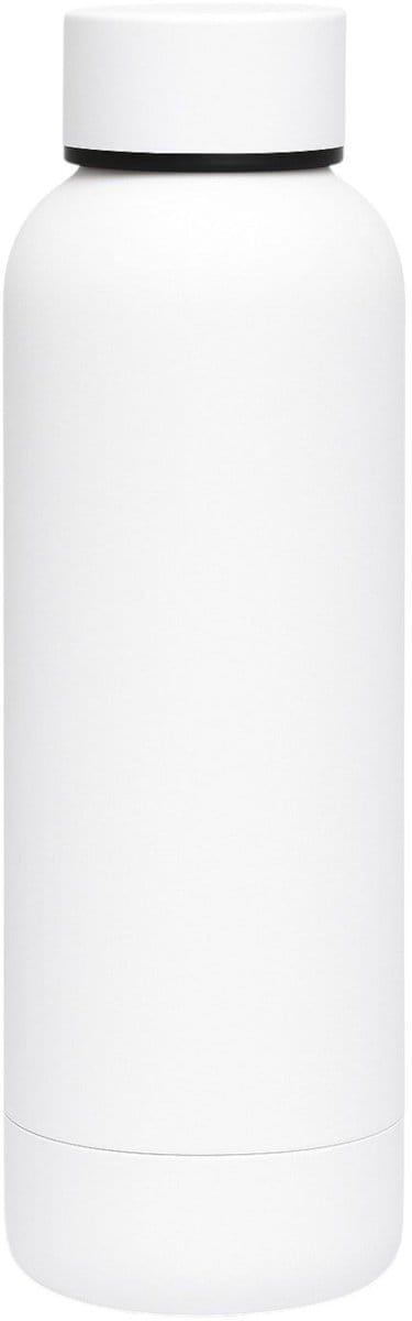 Drinkfles - Thermosfles 500 ml - Wit – Dubbelwandig RVS – 12 uur warm / 24 uur koud – Lekvrij & BPA-vrij