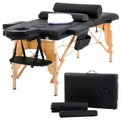 Verstelbare Massage Tafel - Draagbaar en Luxe Spa Bed met Hoofdeinde en Bolsters