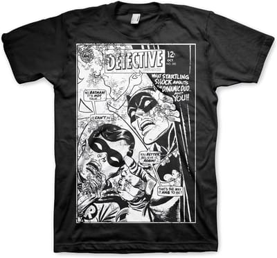 DC Comics Batman Heren Tshirt -M- Dynamic Duo Distressed Zwart