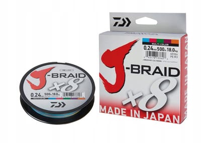 Daiwa J-Braid X8 Vislijn 150m - 0.06mm - 4kg - Multikleur