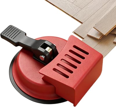 Parketspleet Fixer - Vloer Gereedschap - Vloeren Egaliseren - Robuuste Zuignap - 12 x 12 cm - Zwart