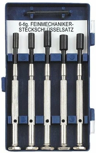 Bruder Mannesmann precisie dopsleutelset - 5-delig - voor telefoons en brillen