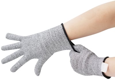 Handschoenen - Snijbestendige handschoenen - Oven- en tuinhandschoenen voor buiten koken - Duurzame vezelhandschoenen met grip voor thuis- en keukentaken, één maat past iedereen