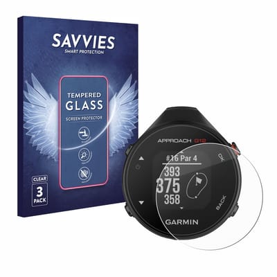 Savvies - Glas Screenprotector voor Garmin Approach G12 - Gehard Beschermglas 9H 3 Stuks