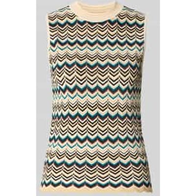 Tricottop van viscosemix met ronde hals