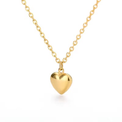 Ketting hartje - RVS - goudkleurig - meiden - tieners