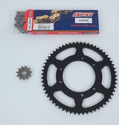 Kit chaîne Axring pour moto Aprilia 50 RX 11x59 Pas 420 Alésage 105mm Neuf