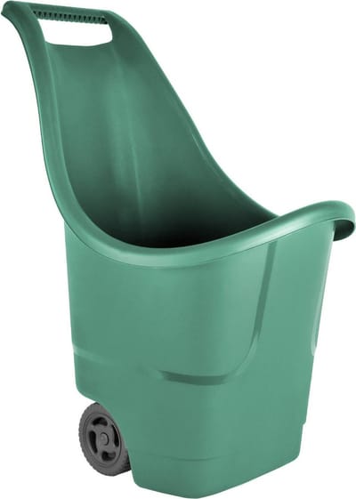Groene tuintrolley met wielen - bolderkar voor tuin en buiten - max 50kg - lichtgewicht en duurzaam