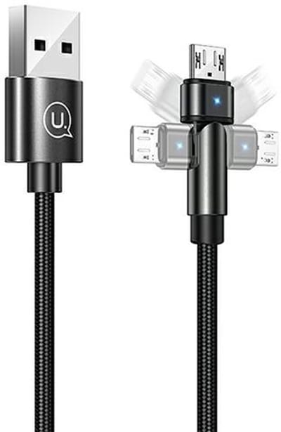 USAMS U60 Serie - MicroUSB Kabel - Obrotende - 1m - Snellaad