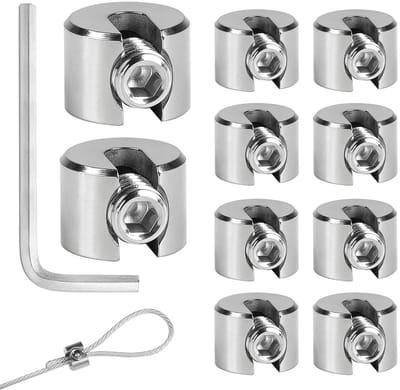 Set van 10 RVS Kabelbinders 5 mm M10, Duurzame Bevestigingsclips voor Kabels, Touw en Kledinglijn, Ideaal voor Kabelbeheer en Tensionering