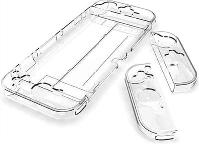 *** Geschikt voor Switch OLED Hoesje Schokbestendig Bescherm Case Transparant - van Heble® ***