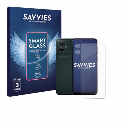 3 Stuks Savvies Screenprotector - geschikt voor Motorola Moto G55 (Voor+Camera) - beschermfolie glas transparant