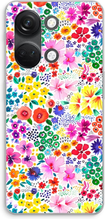 Case Company® - Hoesje geschikt voor OnePlus Nord 3 hoesje - Little Flowers - Soft Cover Telefoonhoesje - Bescherming aan alle Kanten en Schermrand
