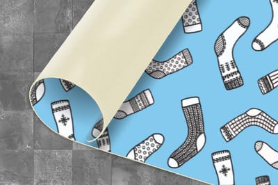 Keukenloper - Loper keuken - Sokken - Patronen - Vintage - 120x50 cm - Keukenloper vinyl
