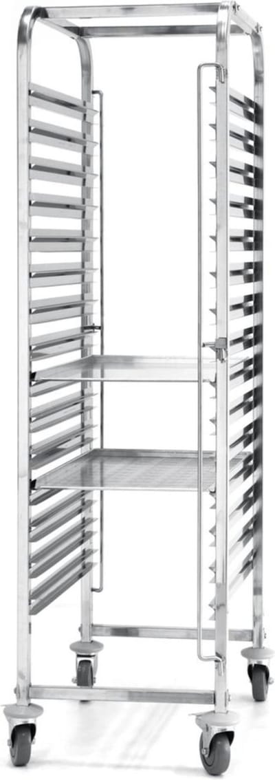 HENDI Regaalwagen – 15 etages – 600x400 mm – 1710 mm hoog – roestvrij staal – 150 kg capaciteit