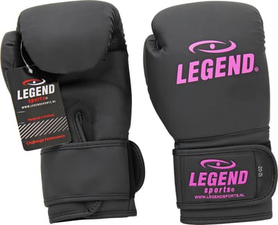 LegendClima Bokshandschoenen Dames Mat Zwart-Roze PU 8 oz