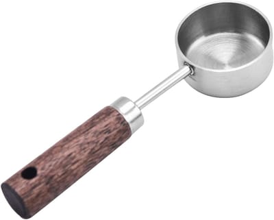 Koffielepel - Handvat van natuurlijk hout (11,5 cm) - Ergonomisch - Perfect voor koffie, thee en bakken - 11,5 x 3,5 cm