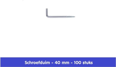 Deltafix schroefduim standaard verzinkt 40 mm 100 st.