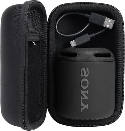 Draagbare en Waterdichte Hard Case voor Compacte Bluetooth Speaker - Ideaal voor Sony SRS-XB12 en Meer, Zwart, Schokbestendig, Bescherming