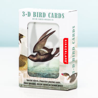 Kikkerland 3D Speelkaarten - Vogels - Kaartspel - Pokerformaat - Vogelplaatjes - Gezelschapsspel - Geschikt voor poker, patience, bridge, blackjack, pesten