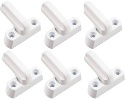 Dailygoods - 6 Stuks Window Jammer Sloten met Bevestigingsschroeven
