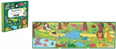 Janod - Magneti Stories - Afrikaanse dieren – Educatieve magneetset