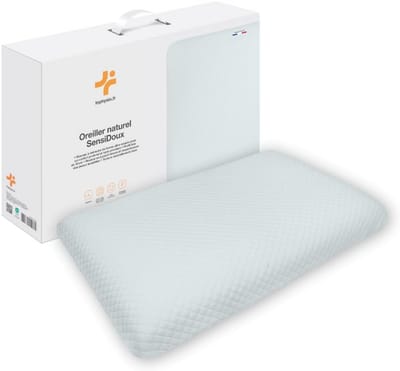 Ergonomisch Kussen - Traagschuim Kussen - Comfortabel Slapen - Zacht Lyocell Hoes - 60x40x10 cm - Natuurlijk Wit