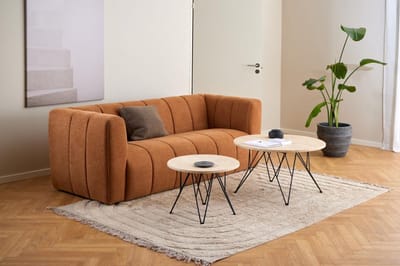 Giga Living Bijzettafel Hermanson - 55x55x41,4cm - Beige/Zwart