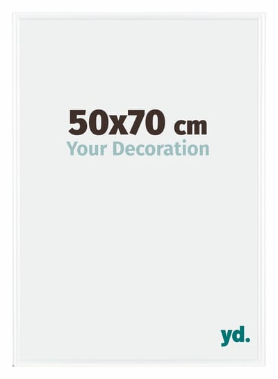 Your Decoration - Fotolijst 50x70 cm - Kunststof - Wit Hoogglans - Bordeaux