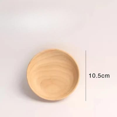 Japans Houten Dessertbord Rond Natuurlijke Lakvrij Wax Fruit Snackbord Huis Keukenaccessoires Servies en Borden beige
