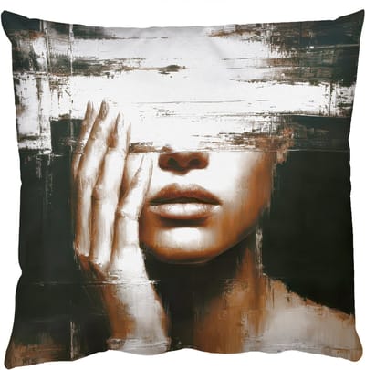 Sierkussens - Kussentjes Woonkamer - 50x50 cm - Hand - Gezicht - Strepen - Abstract