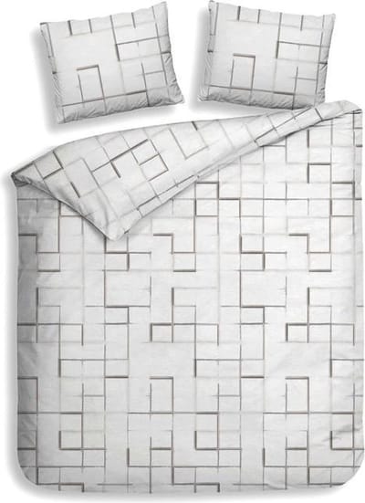 Heckett & Lane Stambler - Dekbedovertrek - Eenpersoons - 140x200/220 cm - Grey