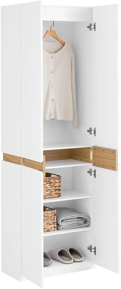 Linnenkast - Kledingkast - Slaapkamer - Kledingkasten - Ladekasten - Kledingrek - Dressing Kasten - Organizer - Wit