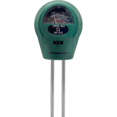 Vulpes Goods® Vochtmeter Planten - 3-in-1 - Vochtigheidsmeter Planten - Bodem Vocht Meter - pH, Lichtmeter en Vochtigheidsmeter - Bloemen/Planten - Tuinaarde Testen