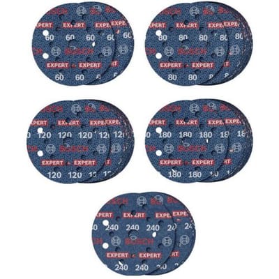 Bosch Accessories 2608902429 Schuurschijvenset Diameter 125 mm Korrelgrootte (num): 60, 80, 120, 240, 180 1 stuk(s)