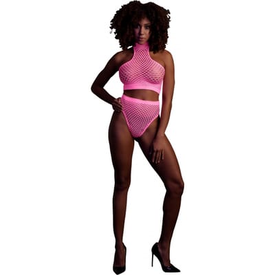 Shots - Ouch! OU833GPNOS - Turtle Neck and High Waist Slip - Pink - XS/XL