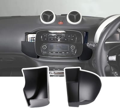 Central Touch Screen Side Storage Box voor Smart Fortwo en Forfour 2016-2021, Console Organizer en Interieur Accessoires, 2 Stuks voor Efficiënte Opbergruimte