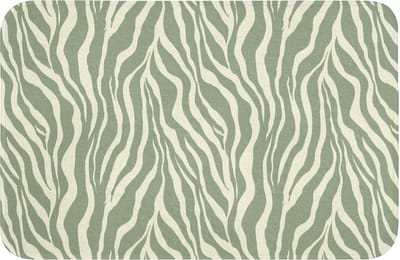 Badmat 60x40 cm - Antislip - Zebra - Motief - Groen - Badmatten voor badkamer - Badkamermat - Douchemat - Badkamer mat