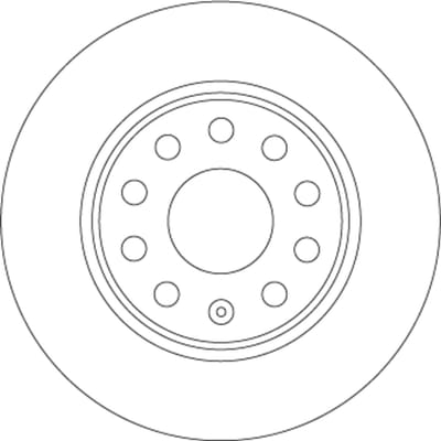 Remschijf TRW DF6952 achter, volledig, 1 Stuk